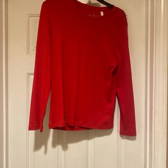 Chico’s Red Long Sleeve Top Size 1(8/10) - Picture 1 of 3